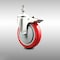 Service Caster 5 Inch 316SS Red Polyurethane Swivel 3/8 Inch Stem Caster Total Lock Brake SCC SCC-SS316TSTTL20S514-PPUB-RED-381615 - alternate 1